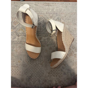 Women's Dolce Vita Cream Beige Espadrille Wedge Sandals Size 10